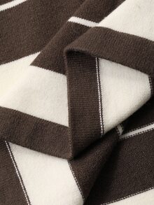 Livesso Petite Women's Street Minimalist Striped Colorblock Knit Dress Vacation - Multicolor - View 11