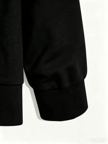 Gym Rark Boyfriend Style Men's Solid Color Simple Casual Hooded Long Sleeve Jacket , Zip Up Workout Jacket Fall Breathable, Lightweight, Gym - Black - View 3