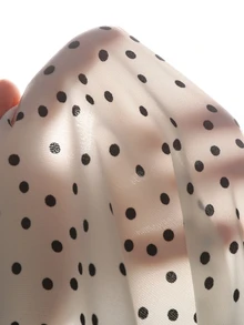 SHEIN 青少年女孩白色拼色拼接短袖中長洋裝，適合學校、戶外活動、購物、鈕扣設計、畢業舞會、秋季，可愛風格 - 黑與白 - 查看 8