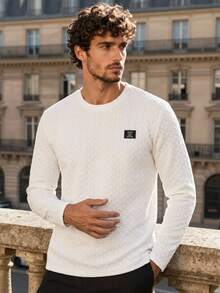 HIMLAND Men's Casual Long Sleeve T-Shirt For Daily Wear Halloween Winter Party Autumn - White - View 7