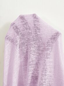 Easowa 純色不對稱下擺前開襟無袖外套 秋季商務休閒極簡風 牙買加女性 辦公室公路旅行旅行上衣 薰衣草紫 - 淺粉色 - 查看 9