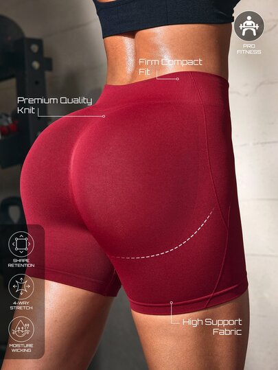 Solea Cove Seamless Women's Sports Shorts, Yoga Workout Casual Pants, Waist-Cinching Butt-Lifting Slim-Fit Athletic Shorts, Women's Yoga Sports Pants