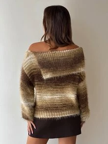 Aloruh Women Sweaters,Autumn,Winter - Coffee Brown - View 2