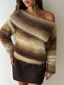 Aloruh Women Sweaters,Autumn,Winter - Coffee Brown - View 8