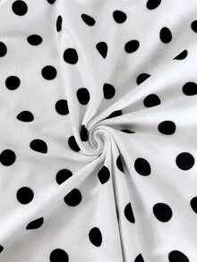 SHEIN Women's Casual Polka-Dot Maternity T-Shirt – Autumn Fall - Black and White - View 8