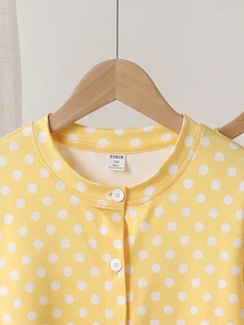 Tween Girl) Casual All-Match Versatile Daily Seasonal Transition Outfit, Open Front Cardigan, Fitted Tank Top And Loose Shorts, Yellow Striped 3 Pieces Set - Yellow - View 6