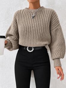 SHEIN Tall Plus Paperbag Waist Knot Front Wide Leg Pants, Tall Women Everyday Travel Grey Fall Minimalist Casual City Break Vacation - Beige - View 3