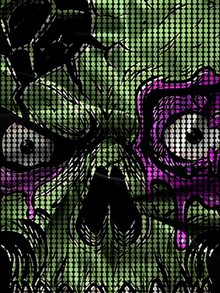 ROMWE Goth 萬聖節恐怖深黑色辣妹圖案印花龐克女款背心 - 黑色 - 查看 4