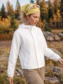 In My Nature Women's Solid Color Casual Versatile Daily Outdoor Jacket - White - View 1