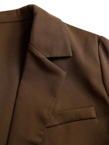 Sweetra Setelan Blazer & Gaun Tube Elegan Premium Musim Gugur/Dingin Terbaru - Coklat - View 5
