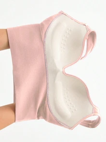Slayform Women's Casual Minimalist Sports Bra For Yoga And Fitness - Pink - View 5
