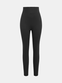 SHEIN 2条装少女纯色简约日常穿搭打底裤，时尚秋冬款 - 彩色 - 查看 6