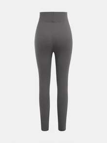 SHEIN 2条装少女纯色简约日常穿搭打底裤，时尚秋冬款 - 彩色 - 查看 4