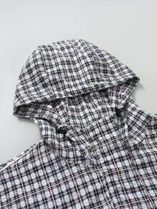 PAVTROS Men's Plaid Long Sleeve Casual Hooded Jacket - Multicolor - View 4