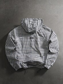 PAVTROS Men's Plaid Long Sleeve Casual Hooded Jacket - Multicolor - View 2