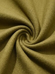 Vesra Women's Stand Collar Cinched Waist Ruffle Hem Single Button Slimming Commuter Short Jacket - Olive Green - View 3