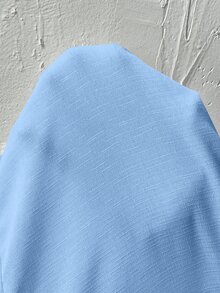 EMERY ROSE Women's Simple Solid Color V-Neck 3/4 Sleeve Button Design Shirt, Commuter Friendly - Baby Blue - View 8