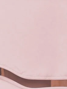 EMERY ROSE Women's Solid Color Faux Pearl Decor V-Neck Split Short Sleeve Fashionable Dress - Pink - View 8