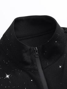 SHEIN Fall Winter Jumpsuit Festival Outfits Party Going Out Outfits For Night Out Graduation Disco Work Outfits For Chic Evening Luxury Women's Jumpsuit - Black - View 5