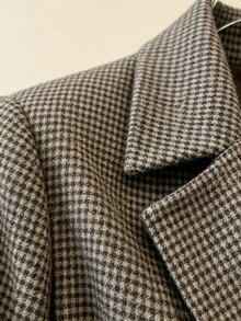 SHEIN Women's Autumn/Winter Cardigan, Dual-Tone Plaid Long Sleeve Front-Opening Short Double-Breasted Jacket - Coffee Brown - View 8