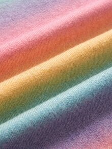 Breezaya Colorful Gradient Cropped Sweater & Knitted Skirt Casual Vacation Set - Multicolor - View 4