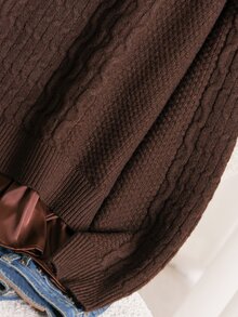 Elaquor Plus Size Sweaters Winter - Mocha Brown - View 5