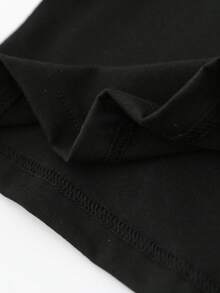 Manfinity Dauomo 2024 Family Christmas Casual T-Shirt For Men, Regular Fit, For Summer Weekend Wear - Black - View 5