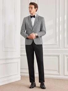 Officeau Men's 2pcs Old Money Multicolor Suits, Blazer & Pants, For Business Formal/ Evening - Multicolor - View 9