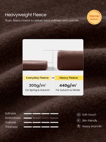 GLOWMODE Heavyweight Fleece Petite 26" Slow Days Oversized Joggers With Adjustable Drawstring Waist & Side Pockets Daily Casual Winter - Brown - View 3