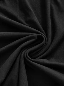 ROMWE Grunge Punk Plus Size Women's Solid Color Eyelet Design Hollow Out Fitted Tank Top - Black - View 5