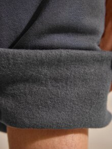 Courvante Men's High Cotton Content Soft And Comfortable Casual Versatile Thermal Lined Sweatpants Gym Work Dark Grey Winter - Dark Grey - View 5