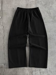 AXEPEAK Men's Casual Long Sleeve Shirt And Drawstring Waist Loose Pants Set - Black - View 7