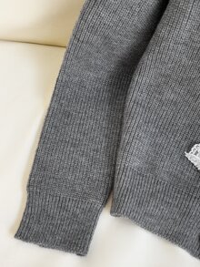 GlowEve Cardigan Kerah Pelaut Berenda Kontras dengan Simpul Depan, Cocok untuk Brunch, Pesta Teh, Warna Abu-abu, Musim Gugur, Gaya Prancis Elegan - Grey - View 8