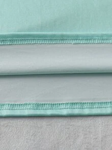 Girls' Simple English Letter Print Fashionable Cute Comfortable One-Piece Crew Neck Short Sleeve Long Nightgown Loungewear - Green - View 7