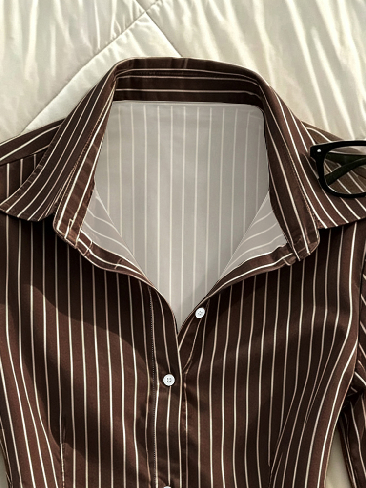 Glimmora Women's Striped Casual Long Sleeve Shirt For Daily Wear - Multicolor - View 4