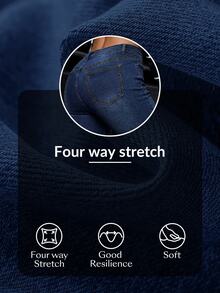 SHEIN CURVE+ Plus Size Women's Casual Daily Flare Jeans With Pockets And Buttons - Blue - View 6