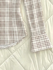 Glimmora Women's Plaid Casual Versatile Daily Wear Shirt - Multicolor - View 4