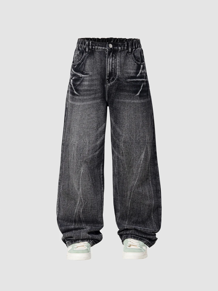 SHEIN Explorewe Teen Boy's New Casual & Fashionable Straight Leg Washed Denim Jeans Summer Holiday Autumn Fall