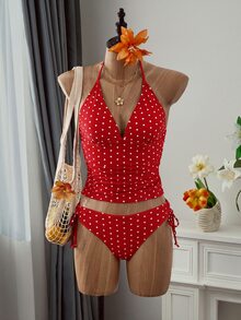 Swim Mod 女士热带碎花比基尼两件套，休闲度假装 - 彩色 - 查看 4