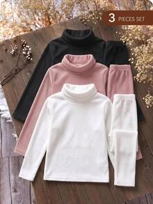 SHEIN 3件組女嬰秋季上衣 - 彩色 - 查看 1