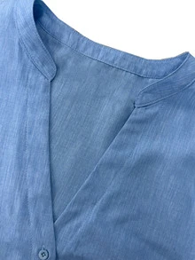 Breezaya Set Pakaian Kasual Premium Wanita yang Serbaguna dan Melangsingkan, Cocok untuk Bepergian, Berlibur, Santai, Pakaian Sehari-hari, dan Kencan. - Biru - View 8