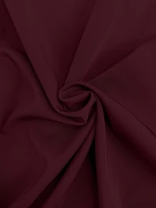SHEIN Tall Solid Batwing Sleeve Asymmetrical Hem Top Wide Leg Pants Set Office Business Burgundy Summer Casual Elegant - Burgundy - View 9