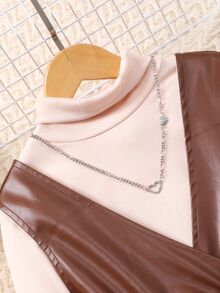 SHEIN Tween女孩純色長袖返校舞會禮服 女童服飾 8-12歲 萬聖節套裝 - 彩色 - 查看 7