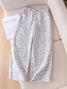 Tween Girls Korean Denim Leopard Jeans Casual Denim Pants, Suitable For Daily Wear, School, Outings, Korean Style, Blogger Inspired, Style - Multicolor - View 1
