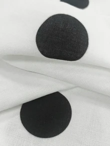 SHEIN Franclia 女款秋季圓點優雅西裝外套，正式穿著，上班穿搭，節慶，派對，婚禮賓客，生日，外出，學校畢業，音樂會，白色上衣 - 黑與白 - 查看 5
