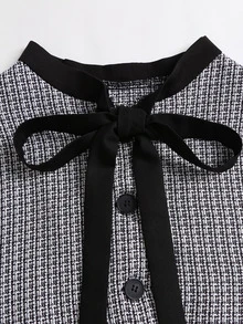 Sweetra Sweet And Elegant Commuter-Style Coat For Women, Decorated With Bow Tie Straps, Perfect For Autumn And Winter Temperament Outfits - Multicolor - View 6