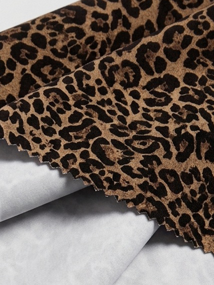 Solflare Mono sin mangas de cuello cuadrado con estampado de leopardo para mujer de talla grande, adecuado para el verano - Multicolor - Añade 6