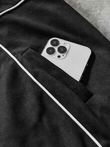AXEPEAK Men's Digital Pattern Casual Versatile Daily Travel Long Sleeve Jacket - Black - View 6