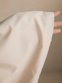 Poéselle Jaket Lengan Panjang Kasual Serbaguna Wanita Warna Polos dengan Lipatan, Jaket Musim Gugur/Dingin, Pakaian Kerja, Atasan Serbaguna, Atasan untuk Acara Keluar, Musim Gugur/Dingin - Aprikot - View 10
