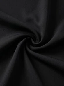 Linhara Jaket Kerah Ukuran Besar Hitam Terlaris, Jaket Kasual Elegan Minimalis Bergaya Keren untuk Kantor, Musim Semi dan Gugur, Wanita - Hitam - View 4